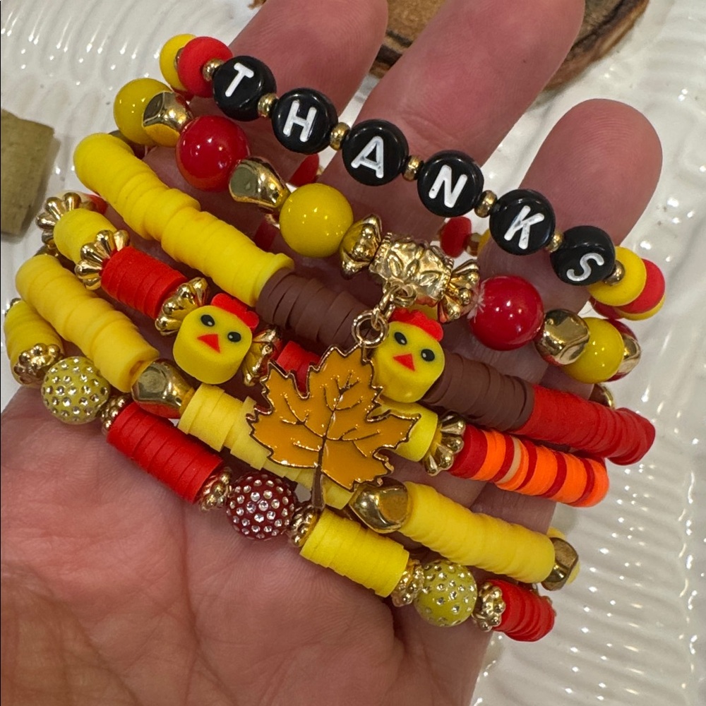 Fall Beaded Bracelet Stack - Picture 7 of 7